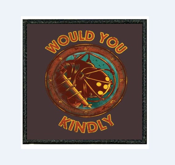 Thermal Image Vinyl Patch Bioshock Would You Kindly Etsy