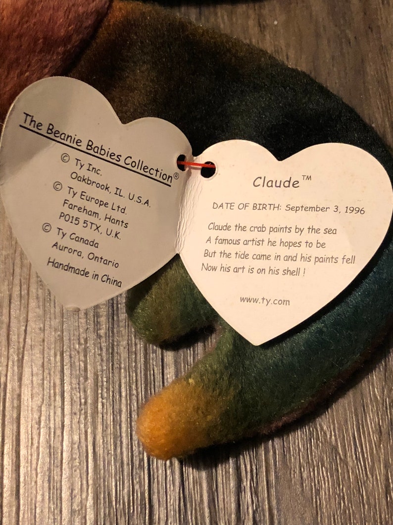 claude beanie baby errors