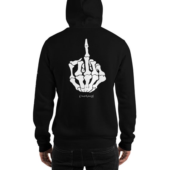 black emotional hoodie