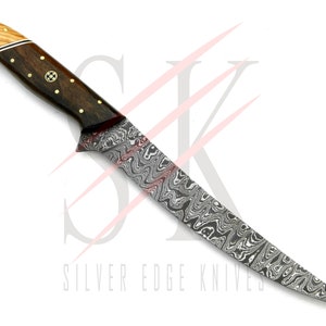 Exquisite 11.5-Inch Damascus Steel Fillet Knife