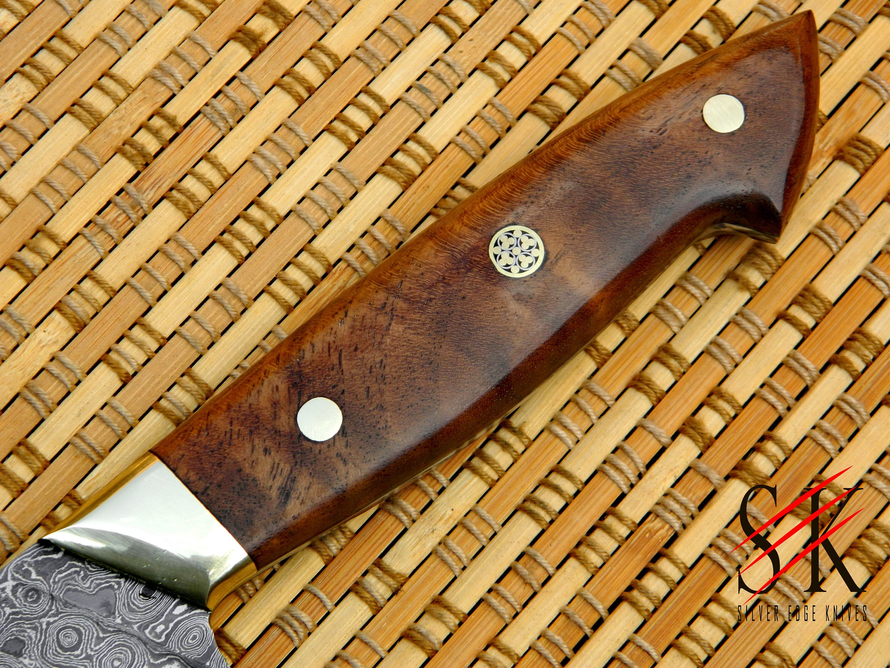 Premium Handmade Damascus Steel Santoku Chef Knife