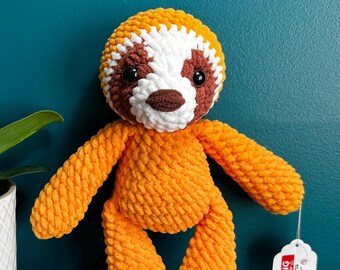 Handmade Crochet Sloth Plushie — Custom Colors & Slow Snuggles