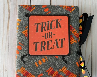 Handmade Halloween Photo Album - “Trick or Treat” Scrapbook