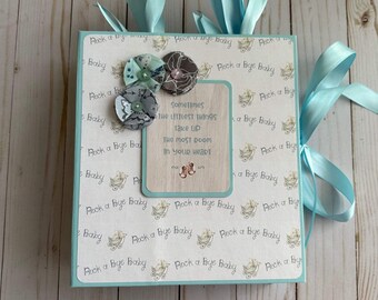 The littlest things - handmade memory book and photo album for baby shower or baby birthday