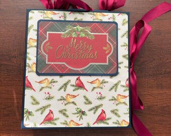 Merry Christmas - bright Christmas handmade photo album, memory book