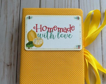 Handmade Photo Album – Summer Recipe Book, Holds 28 Photos