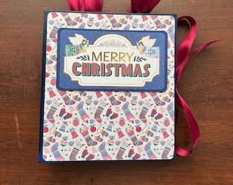 Handmade Christmas Scrapbook Album – Holiday Photo Memory Book