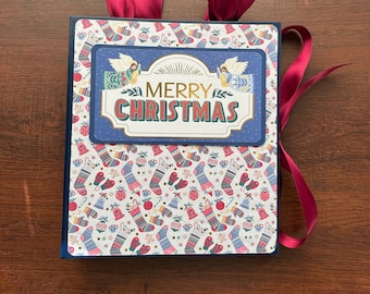 Merry Christmas - memory book, scrapbook photo album, Christmas photo book