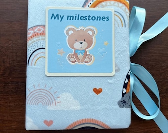 Handmade Baby Photo Album – 'My Milestones' Keepsake