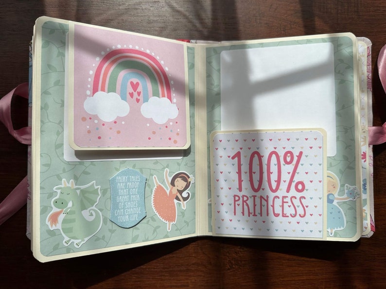 She's so lovely Handmade Photo Album, Scrapbook Memory book, princess photo album image 6