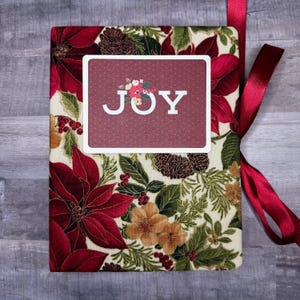 JOY (Christmas floral) - a Christmas Photo Album, Christmas memory book, Christmas housewarming gift, Christmas family gift