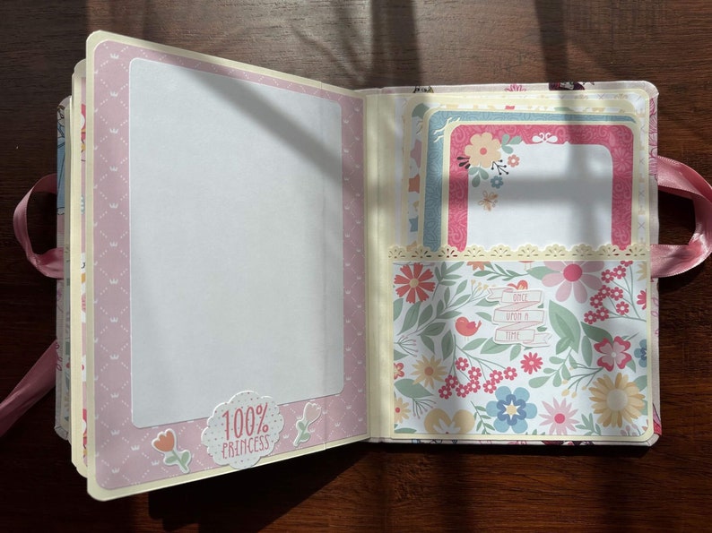 She's so lovely Handmade Photo Album, Scrapbook Memory book, princess photo album image 9