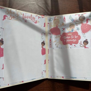 She's so lovely Handmade Photo Album, Scrapbook Memory book, princess photo album image 5