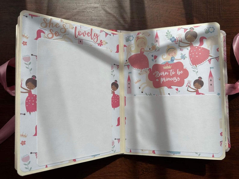 She's so lovely Handmade Photo Album, Scrapbook Memory book, princess photo album image 5