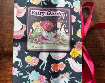 Fairy Garden - Fairy Photo Album, Handmade Photo Album, Scrapbook Memory book, Album for a Girl, Flowers and Forest Fairies