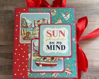 Handmade Summer Photo Album – Kids Memory Book, Vacation Keepsake
