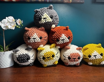 Handmade Crochet Cat Plush – Soft Amigurumi Stuffed Animal, Nursery Decor
