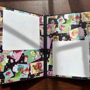 Fairy Garden Fairy Photo Album, Handmade Photo Album, Scrapbook Memory book, Album for a Girl, Flowers and Forest Fairies image 8