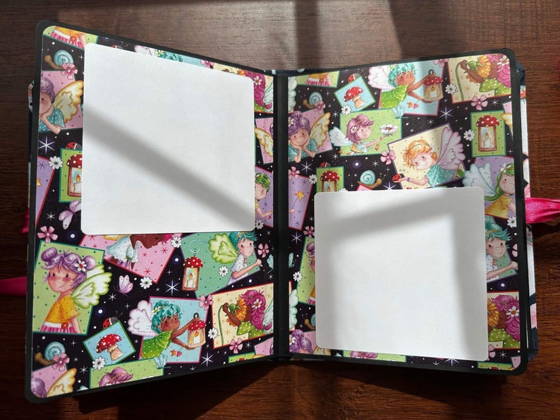 Fairy Garden Fairy Photo Album, Handmade Photo Album, Scrapbook Memory book, Album for a Girl, Flowers and Forest Fairies image 8