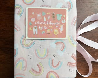 Handmade Baby Girl Photo Album, Keepsake Memory Book