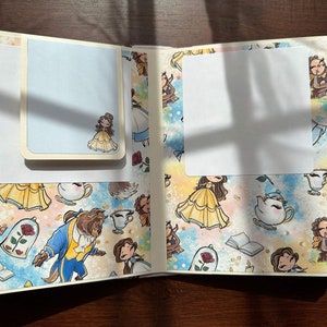 Born to be a Princess Princess Photo Album, Handmade Photo Album, Scrapbook Memory book, Album for a Girl, Beauty and the Beast image 6