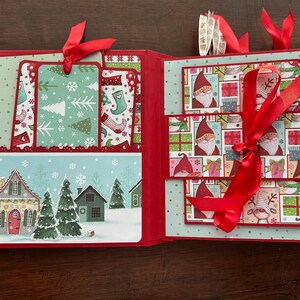 Merry and Bright classically decorated Christmas memory book image 2