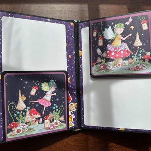 Fairy Garden Fairy Photo Album, Handmade Photo Album, Scrapbook Memory book, Album for a Girl, Flowers and Forest Fairies image 4