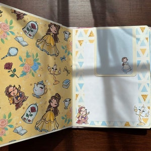 Born to be a Princess Princess Photo Album, Handmade Photo Album, Scrapbook Memory book, Album for a Girl, Beauty and the Beast image 8