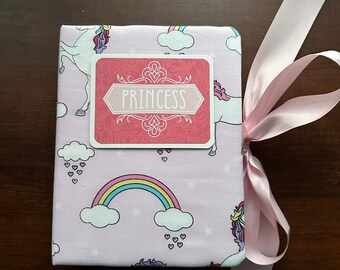 Handmade Princess Photo Album – Unicorn Scrapbook, Baby Memory Book