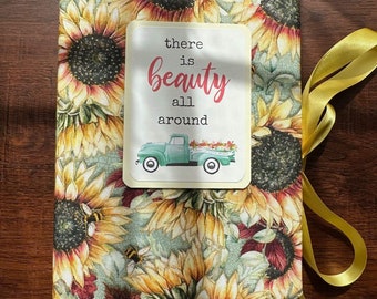There is beauty all around - a Sunflowers Spring and Summer photo album, a Handmade Photo Album, a Scrapbook Memory book