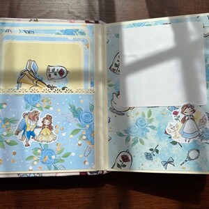 Born to be a Princess Princess Photo Album, Handmade Photo Album, Scrapbook Memory book, Album for a Girl, Beauty and the Beast image 2