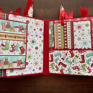 Merry and Bright classically decorated Christmas memory book image 5