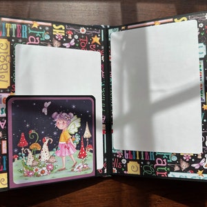 Fairy Garden Fairy Photo Album, Handmade Photo Album, Scrapbook Memory book, Album for a Girl, Flowers and Forest Fairies image 5