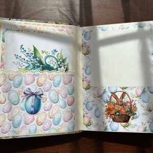 Happy Easter Handmade Photo Album, Scrapbook Memory book, Easter photo album image 2