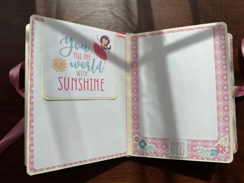 She's so lovely Handmade Photo Album, Scrapbook Memory book, princess photo album image 4