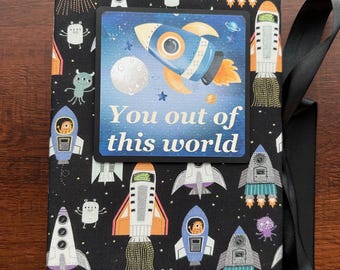 Handmade Space Baby Photo Album - 1-Year Memory Book