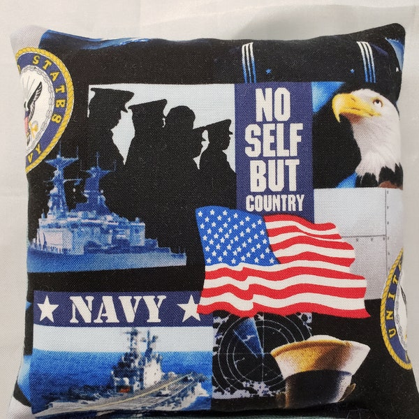 4 US Navy Corn Hole Bags, Navy bean bag, US Navy bean bag, military bean bag, American bean bag, custom bean bag, set of 4 unique bean bags