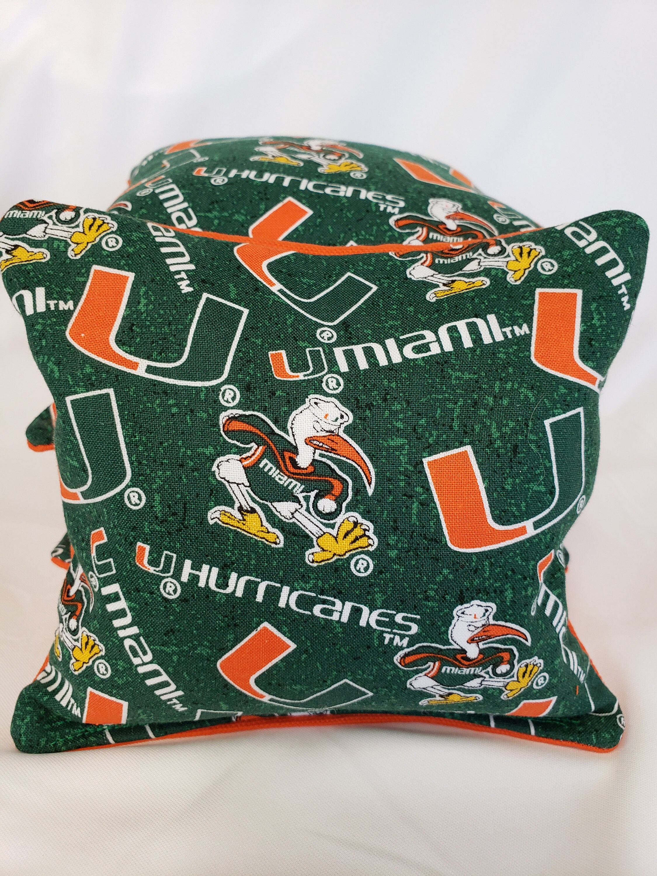 8 University of Miami Hurricanes Corn Hole Bags Miami Bean Etsy UK