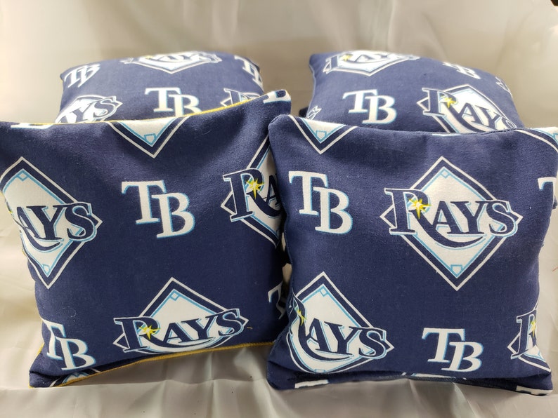 Tampa Bay Rays Handmade Cornhole Bags Set of 8 – Color Options