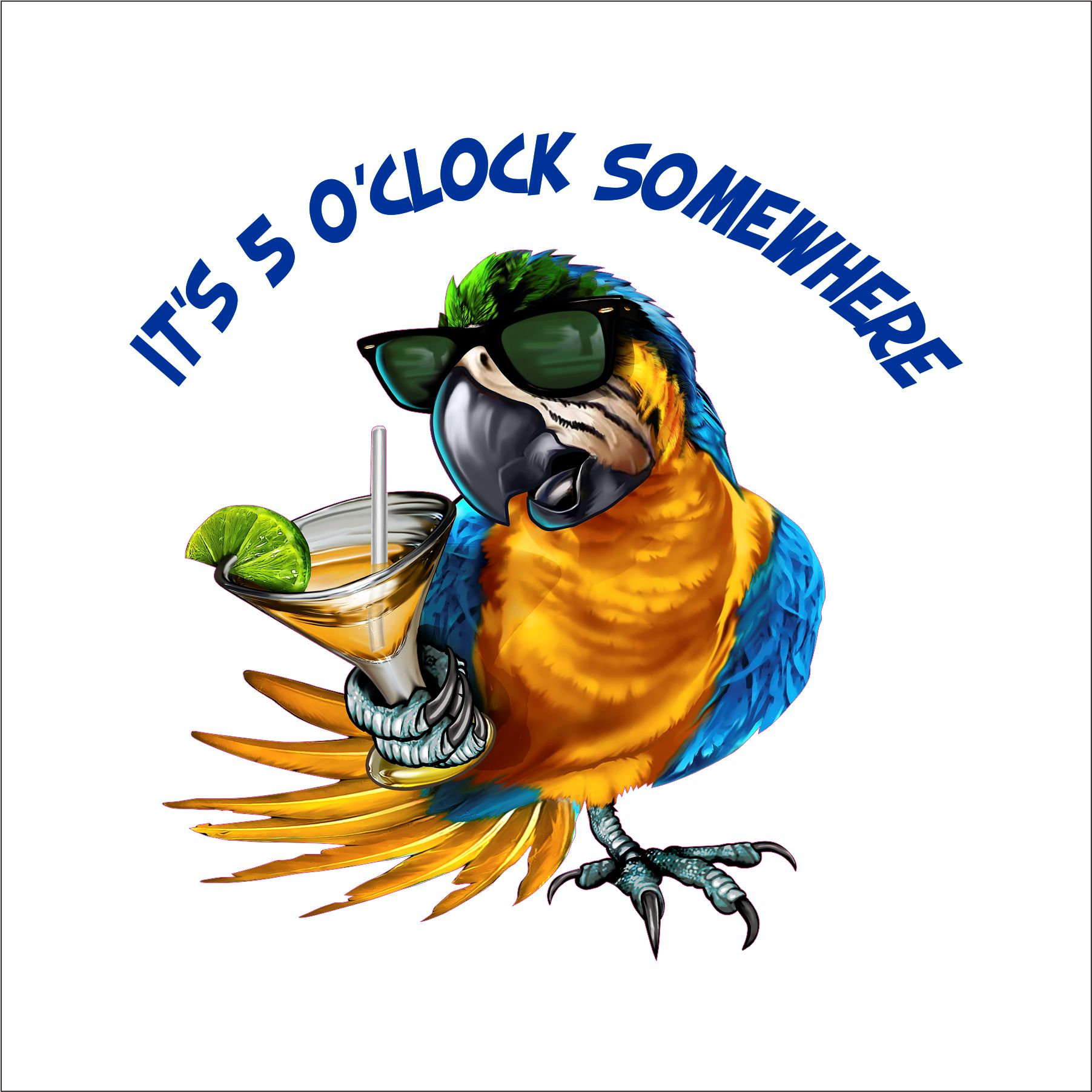 It's 5 O'clock Somewhere Decal Full Color Drinking Etsy