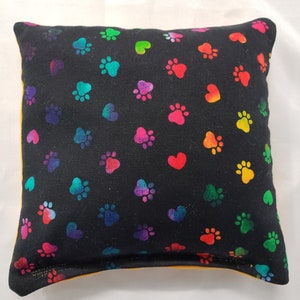 4 Paw Prints and Hearts Corn Hole Bags, Paw Prints and Hearts bean bags, set of 4 bean bags, custom bean bag, custom corn hole bags