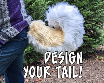 Cola de perro rizada de color personalizado