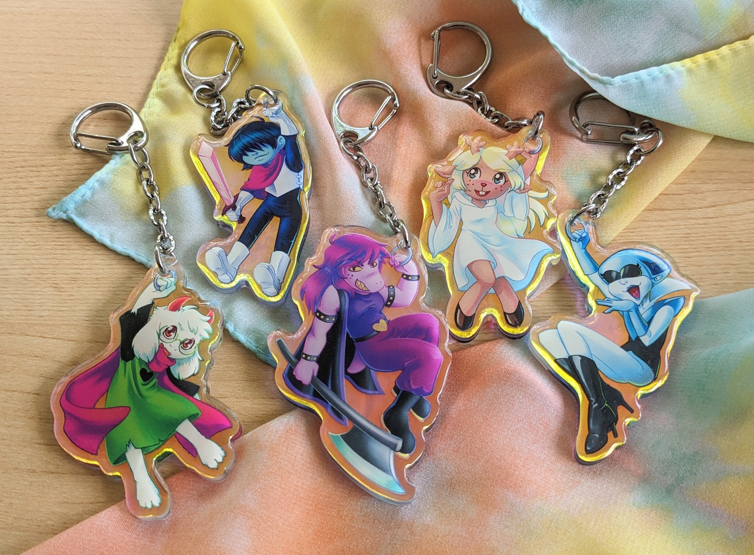 Anime Undertale Sans Asriel Frisk papyrus Acrylic Keychain Keyring Chain  Holder