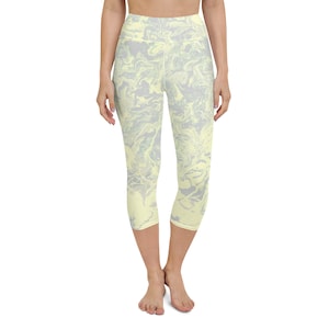 Yoga Capri Leggings--Lush White