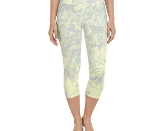 Yoga Capri Leggings--Lush White