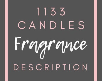 NOT FOR SALE - Fragrance List 1133 Candles, Christian Candles, Handmade nontoxic Candles, wax melts, Bible Verse candles, made in California