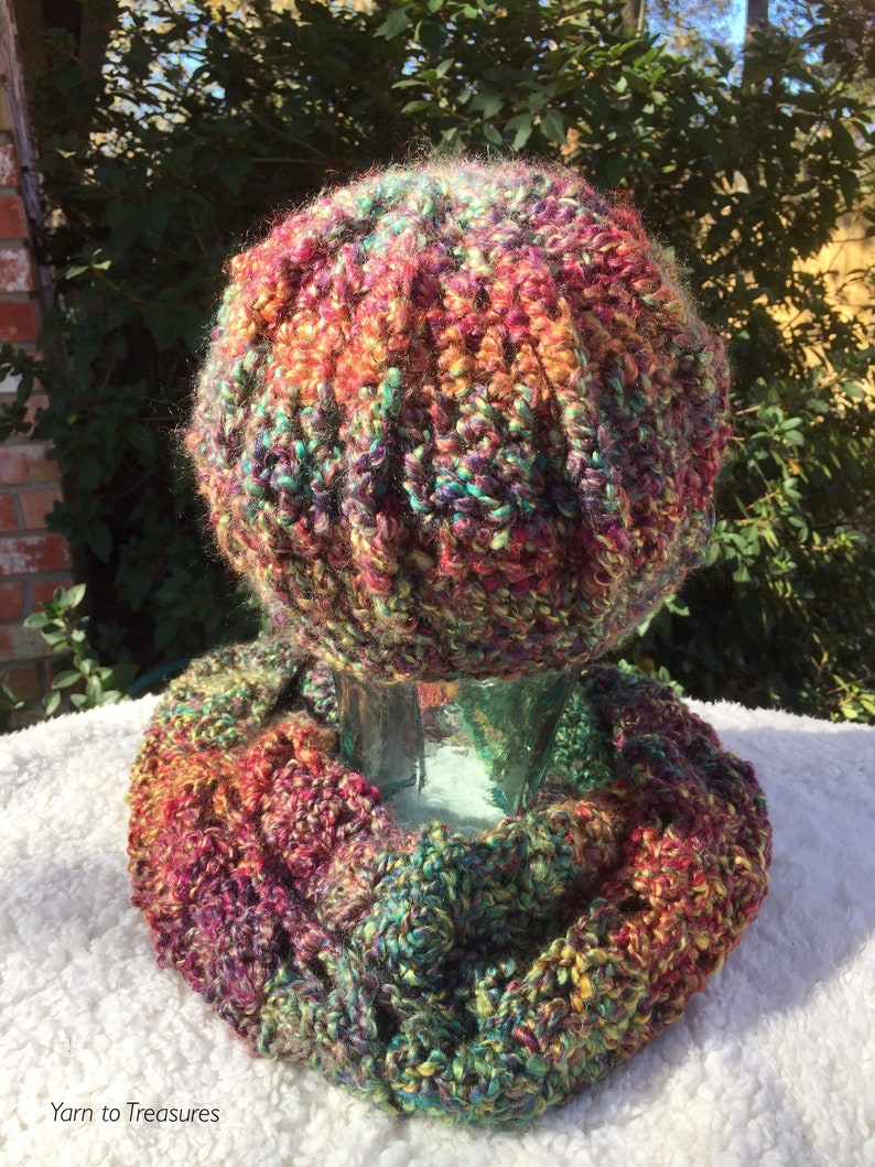 Soft Chemo Hat and Scarf Set Handmade Crochet Newsboy Hat and Scarf Handmade Crochet Infinity Scarf Set Handmade Newsboy Scarf Set