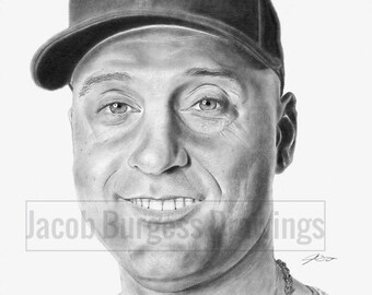 Derek Jeter 11"x14" Print from Original Drawing  #d to 300 New York Yankees