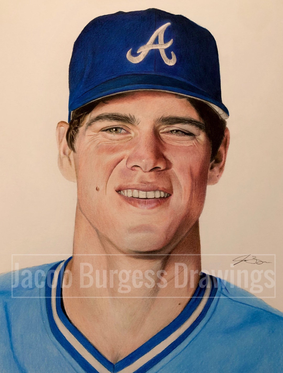 Dale Murphy Colored Pencil Drawing Print 11x14 Numbered to 300 - Etsy