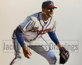 Austin Riley Colored Pencil Drawing Limited Edition Print #d to 300